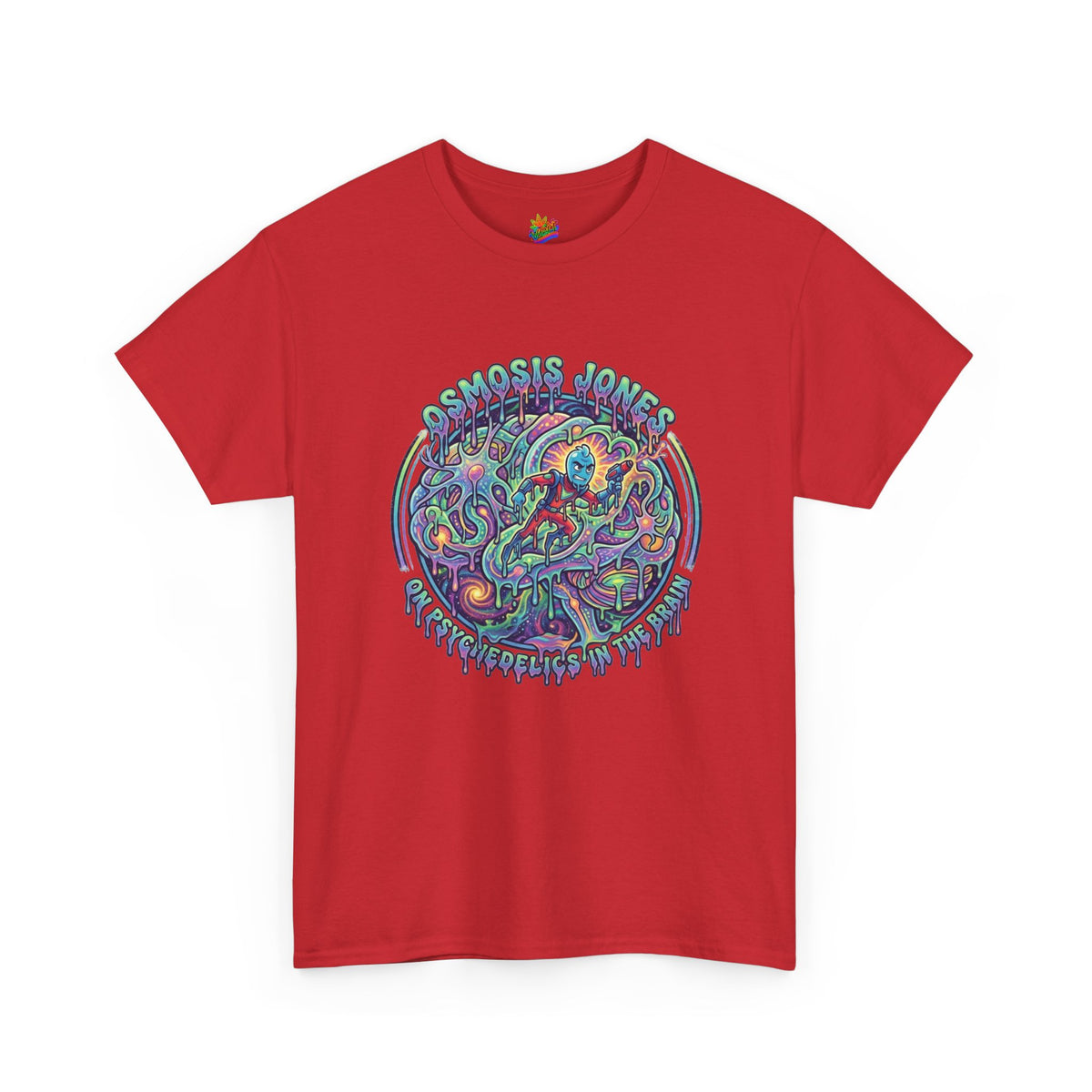 Vert Osmosis Jones Psychedelics Vintage Style Unisex Cotton Graphic T-Shirt