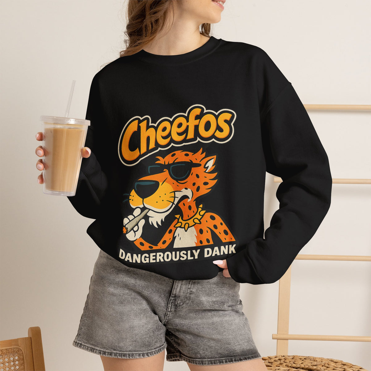 Vert Cheefos Vintage Style Unisex Crewneck Graphic Sweatshirt
