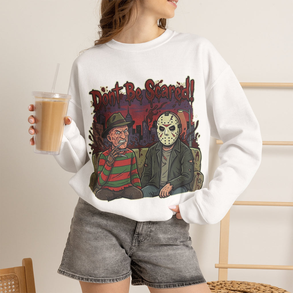 Vert Freddy & Jason Vintage Style Unisex Graphic Crewneck Sweatshirt