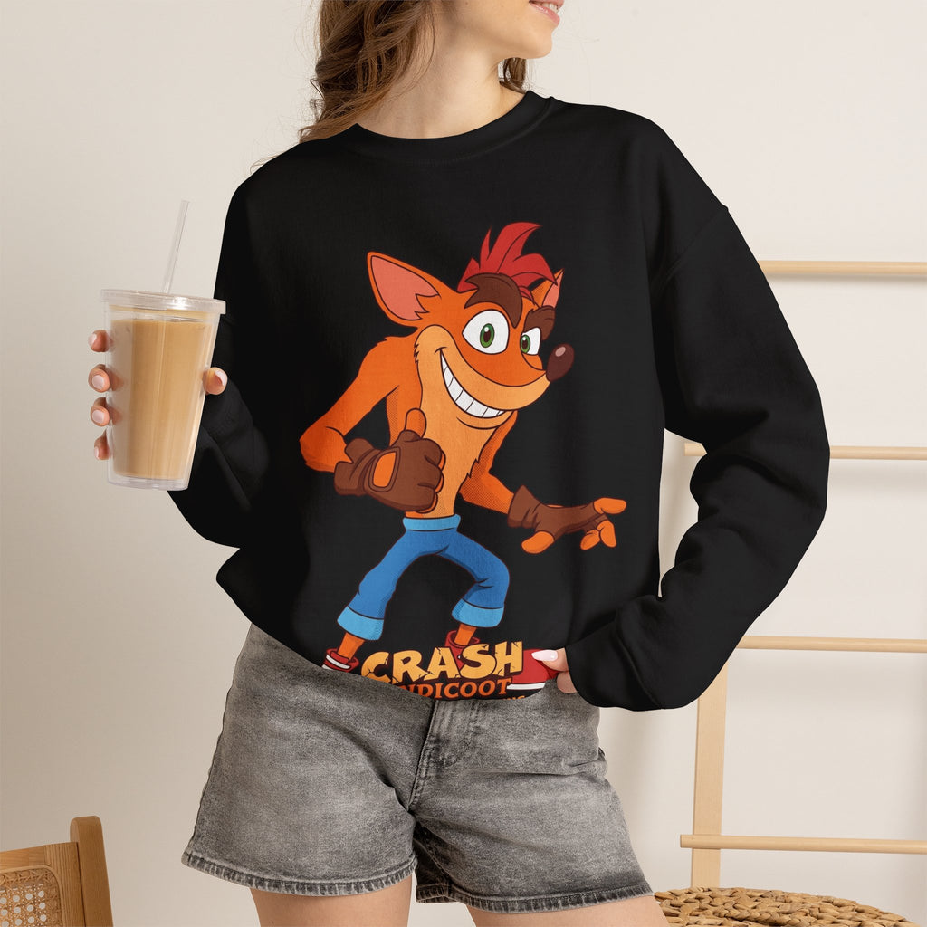 Vert Crash Bandicoot Vintage Style Unisex Graphic Crewneck Sweatshirt