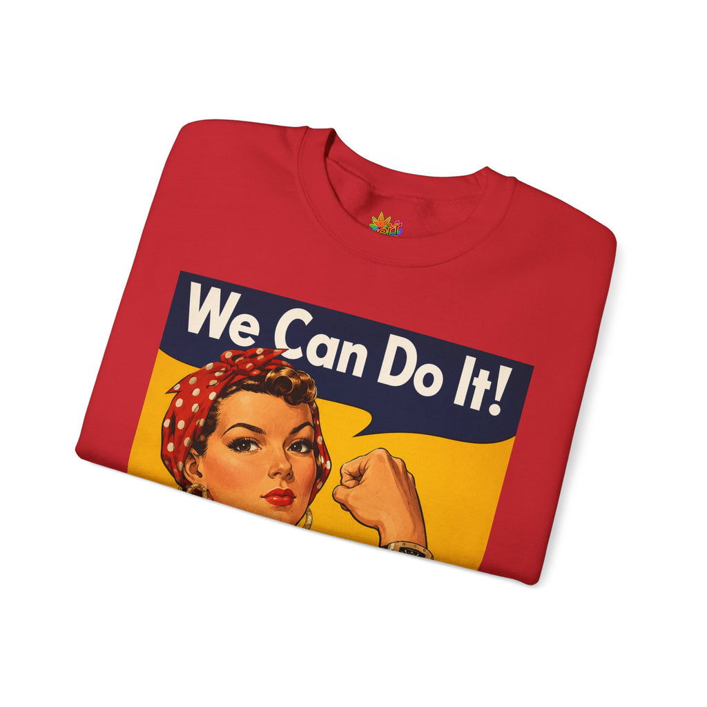 Vert "We Can Do It" Vintage Style Unisex Graphic Crewneck Sweatshirt