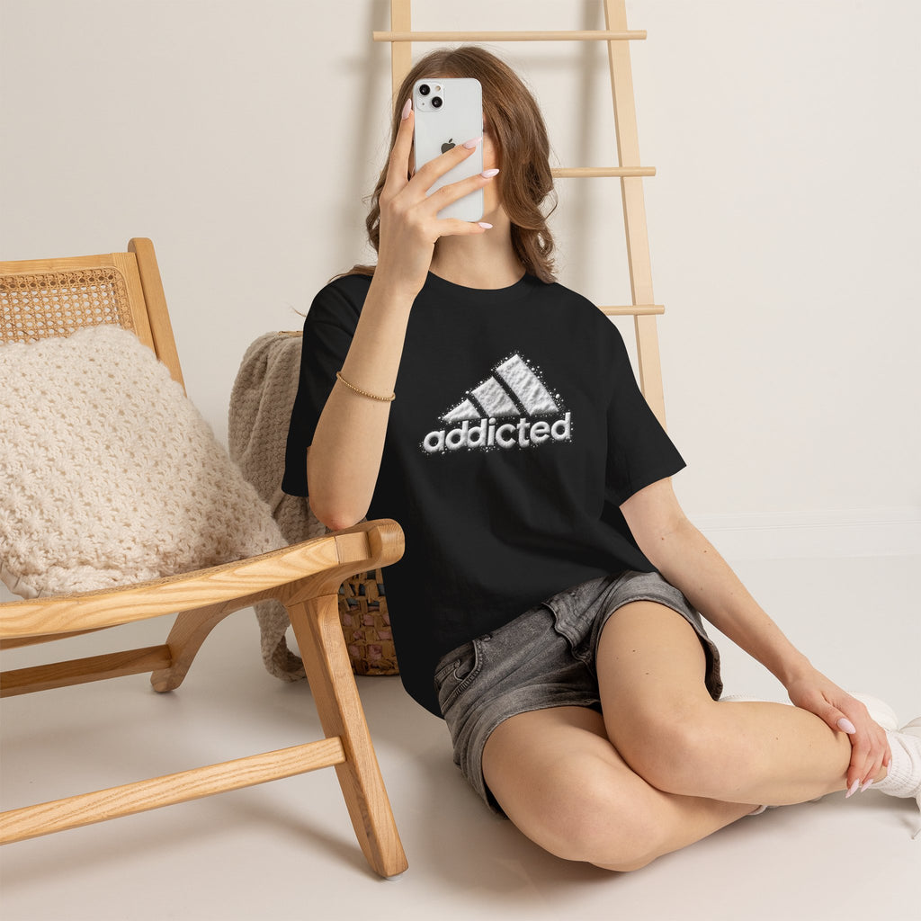 Vert Addicted Vintage Style Unisex Cotton Graphic T-Shirt