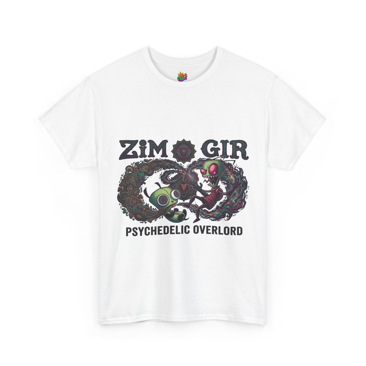 Vert Invader Zim Psychedelic Vintage Style Unisex Cotton Graphic T-Shirt