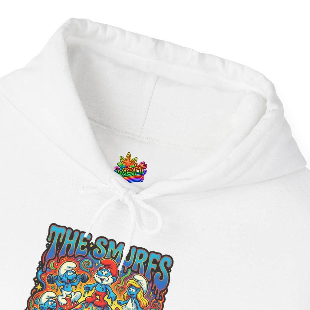 Vert Smurfs Psychedelic Vintage Style Unisex Graphic Hoodie
