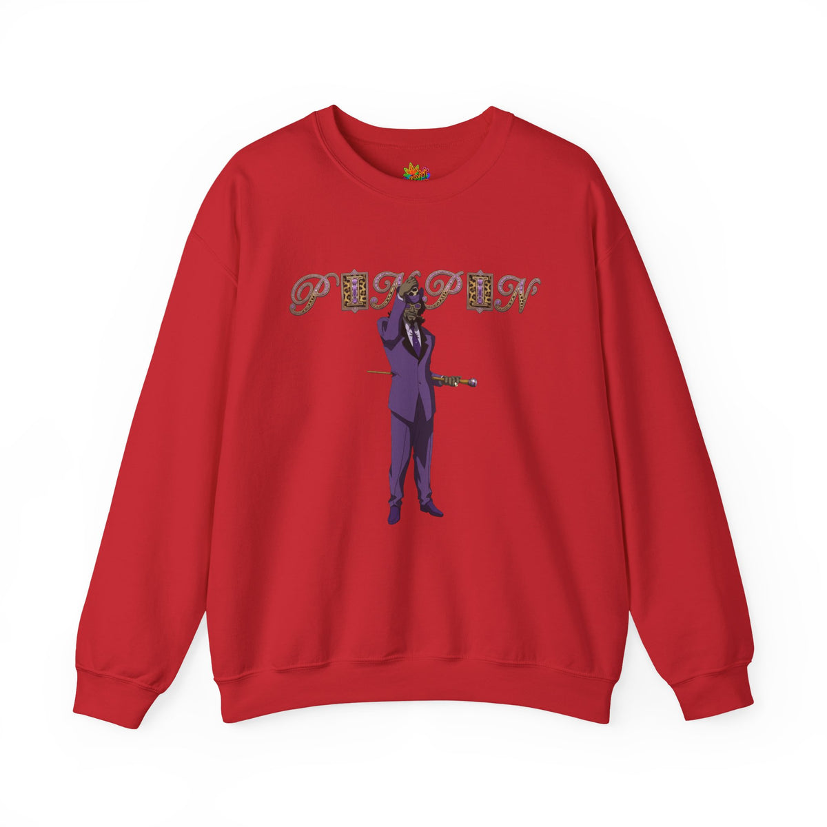 Vert Pimp Named Slickback Vintage Style Unisex Graphic Crewneck Sweatshirt
