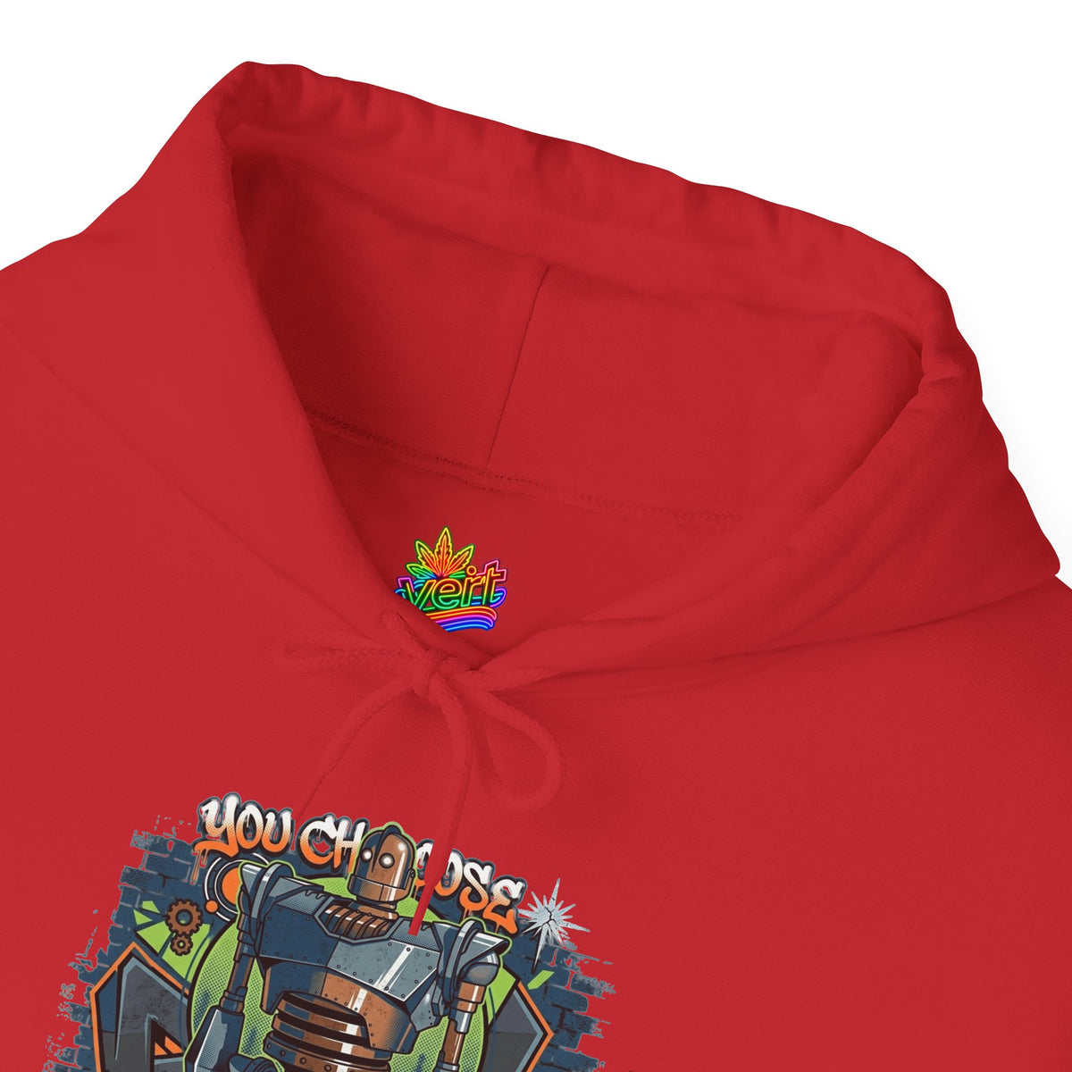 Vert Iron Giant Vintage Style Unisex Graphic Hoodie