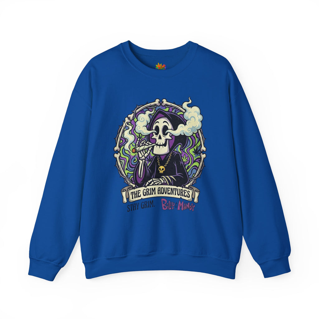 Vert Grim Smoker Vintage Style Unisex Graphic Crewneck Sweatshirt