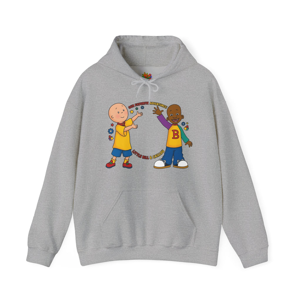 Vert Little Bill & Caillou Vintage Style Unisex Graphic Hoodie