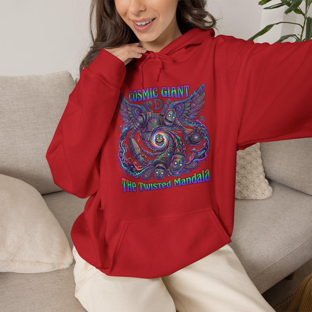 Vert Iron Giant Psychedelic Vintage Style Unisex Graphic Hoodie