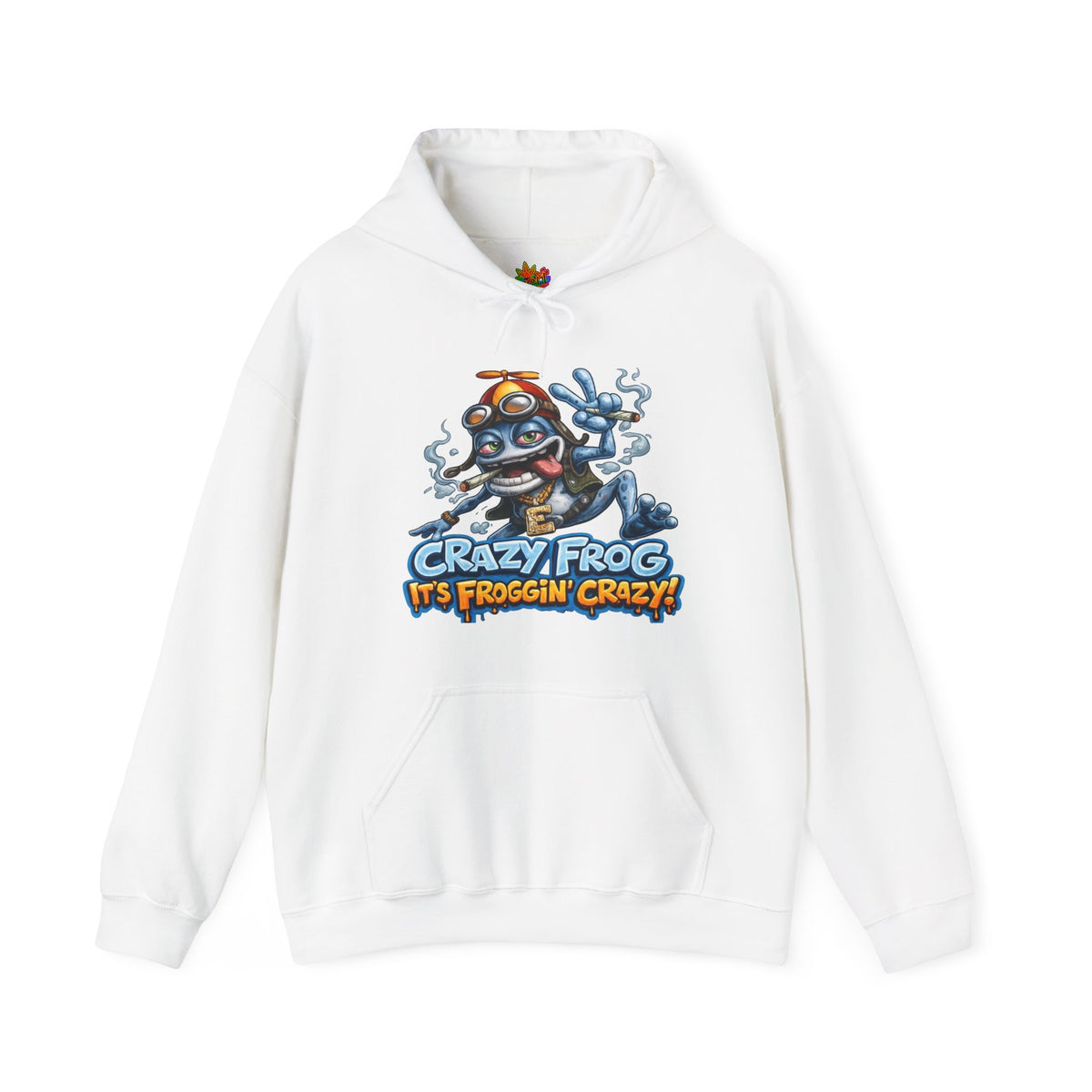 Vert Crazy Frog Smoker Vintage Style Unisex Graphic Hoodie