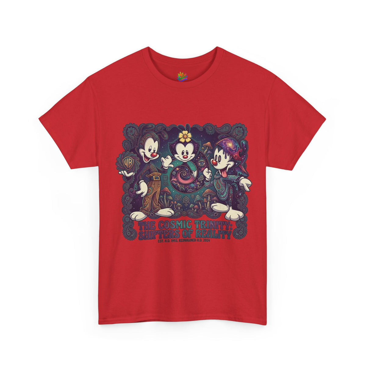 Vert Animaniacs Psychedelics Vintage Style Unisex Cotton Graphic T-Shirt
