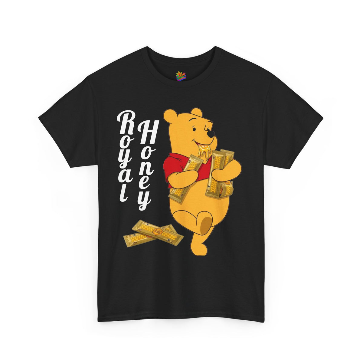 Vert Winnie The Pooh "Royal Honey" Vintage Style Unisex Cotton Graphic T-Shirt