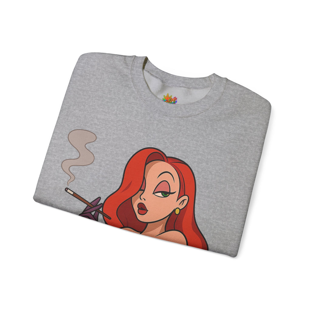 Vert Jessica Rabbit Vintage Style Unisex Graphic Crewneck Sweatshirt