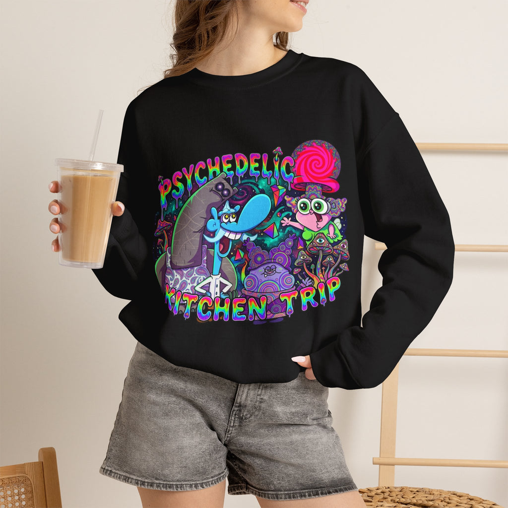 Vert Chowder Psychedelic Vintage Style Unisex Graphic Crewneck Sweatshirt