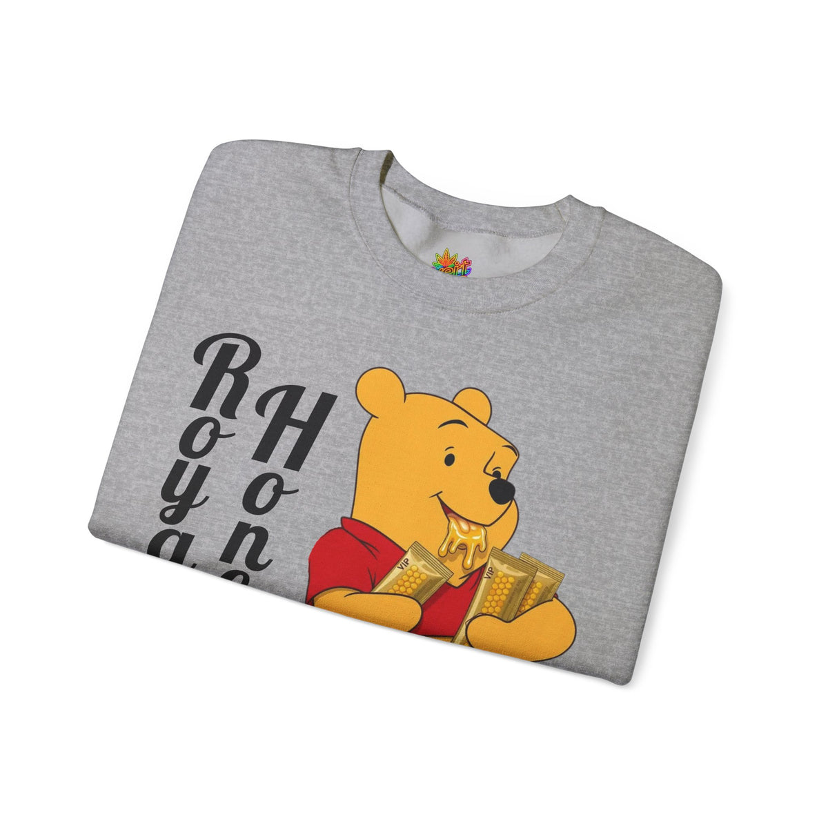 Vert Winnie The Pooh "Royal Honey" Vintage Style Unisex Graphic Crewneck Sweatshirt