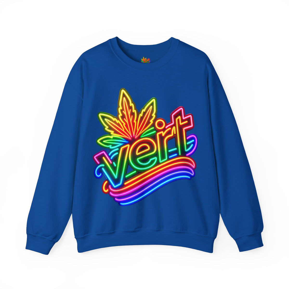 Vert Neon Logo Vintage Style Unisex Graphic Crewneck Sweatshirt