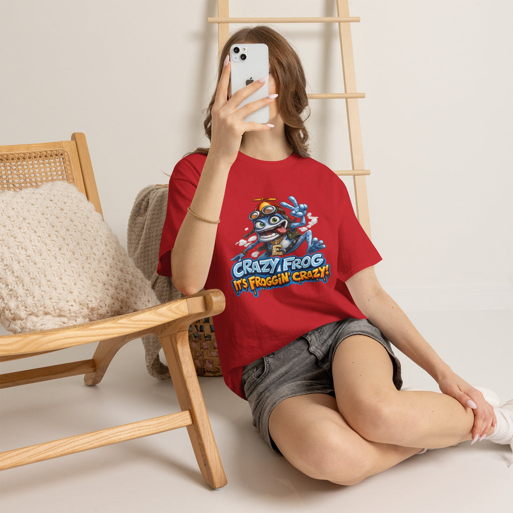 Vert Crazy Frog Vintage Style Unisex Cotton Graphic T-Shirt
