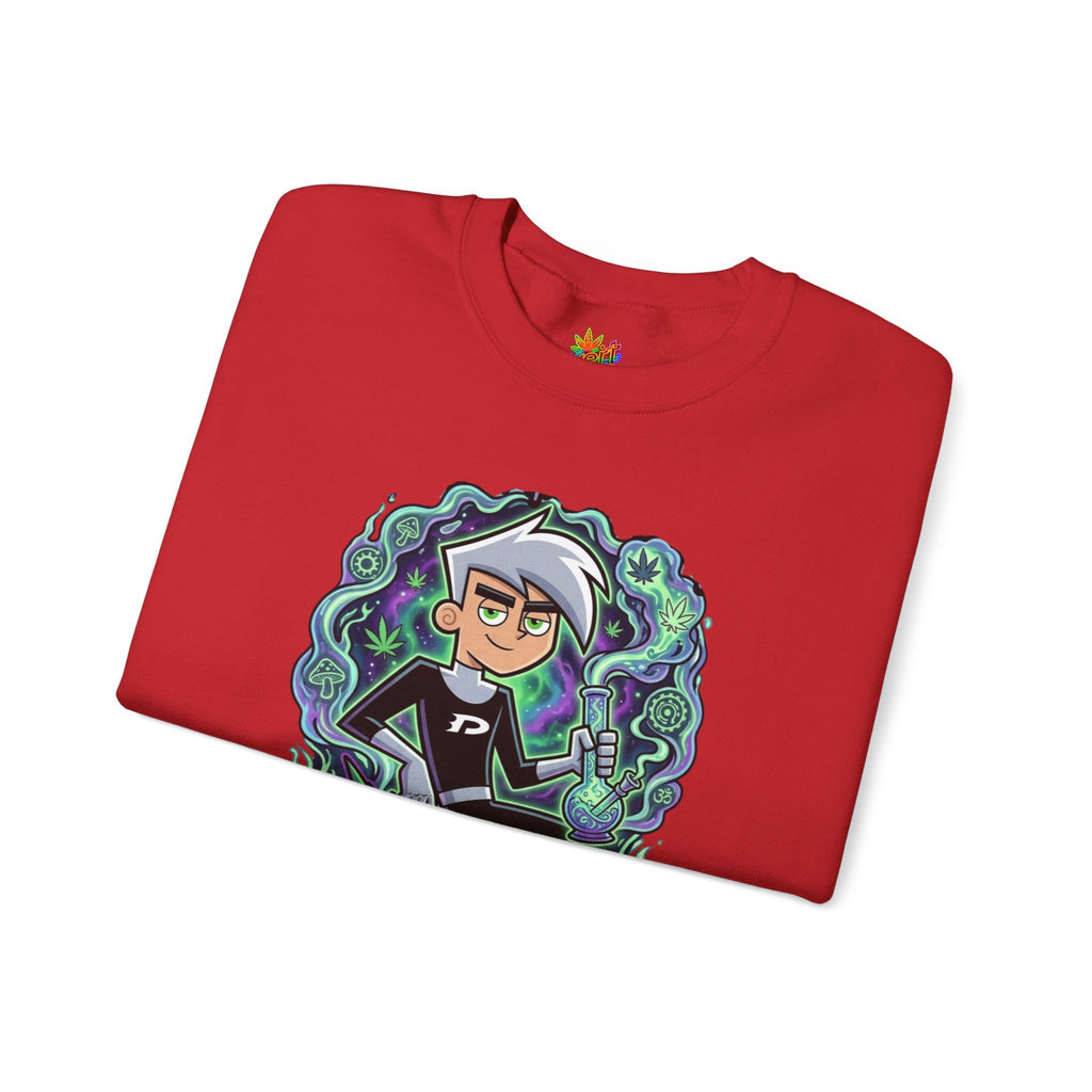 Vert Danny Phantom Smoker Vintage Style Unisex Graphic Crewneck Sweatshirt
