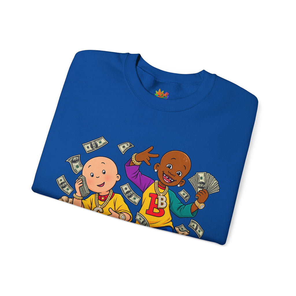 Vert Little Bill & Caillou Alt Vintage Style Unisex Graphic Crewneck Sweatshirt