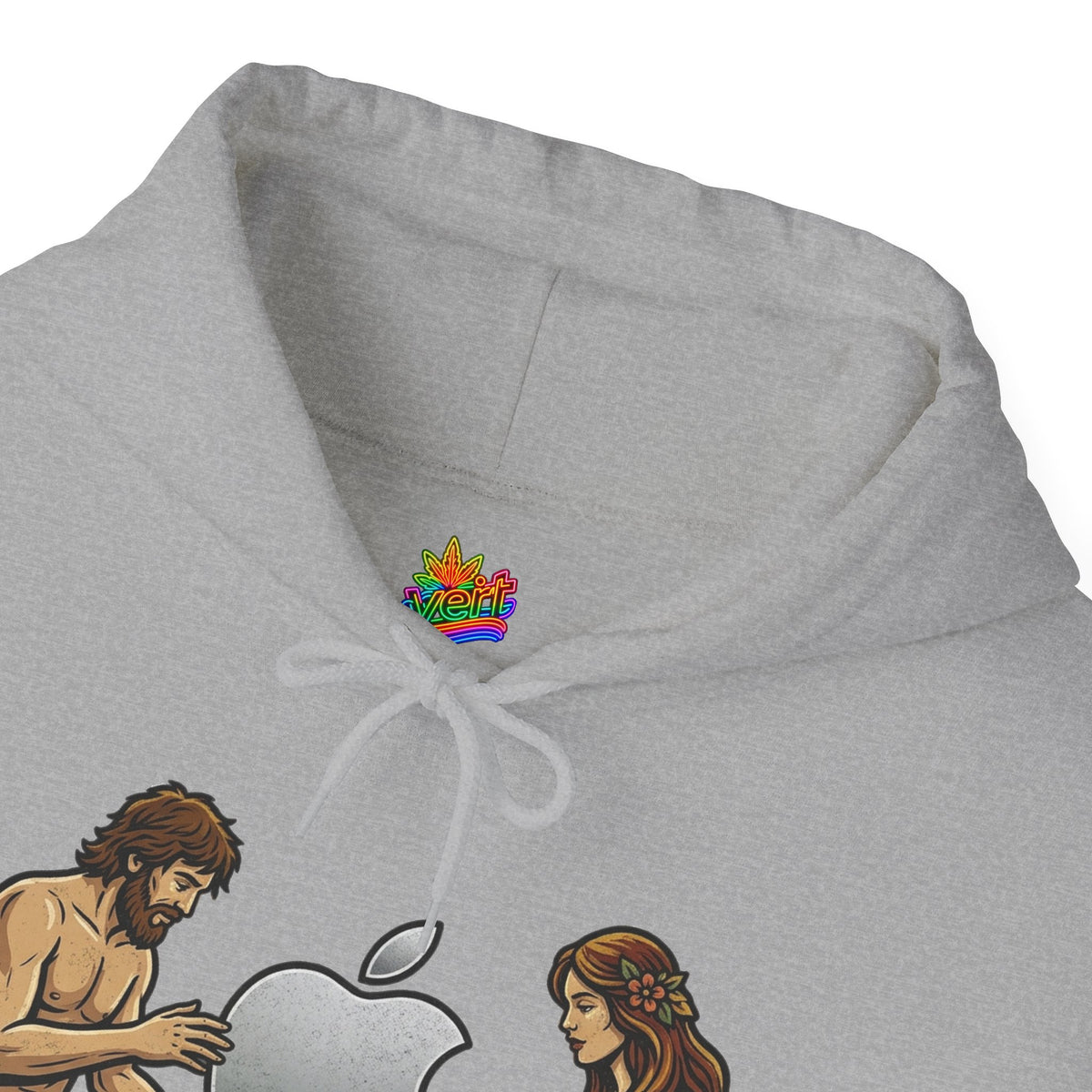Vert Apple Adam & Eve Vintage Style Unisex Graphic Hoodie