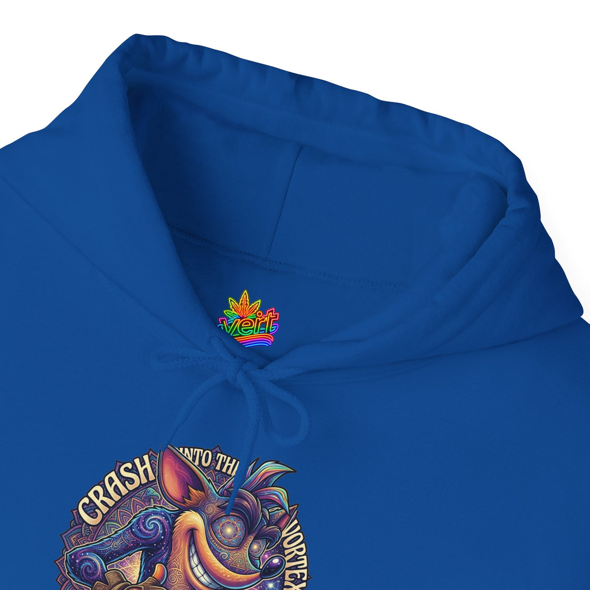 Vert Crash Bandicoot Psychedelic Vintage Style Unisex Graphic Hoodie