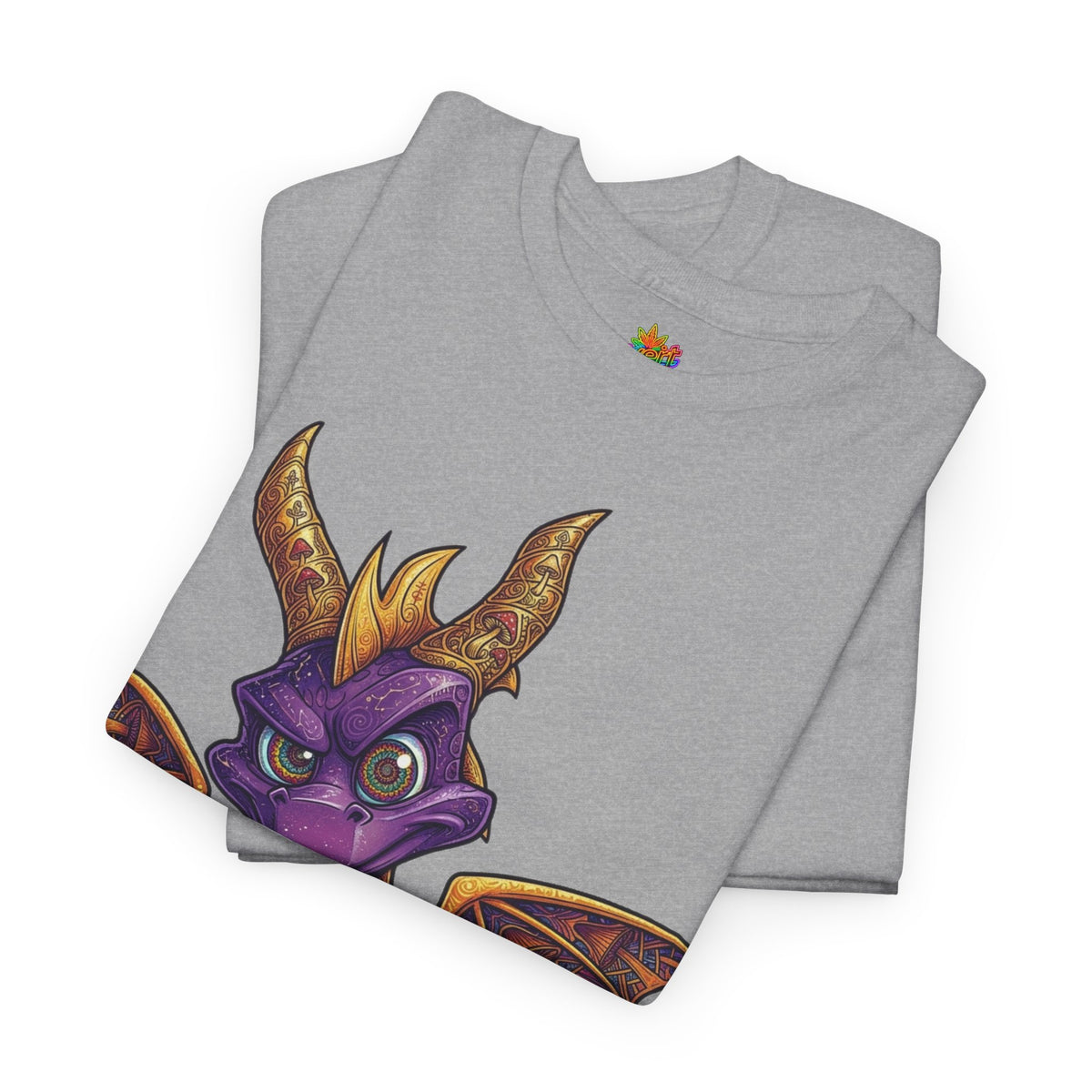 Vert Spyro Psychedelic Vintage Style Unisex Cotton Graphic T-Shirt