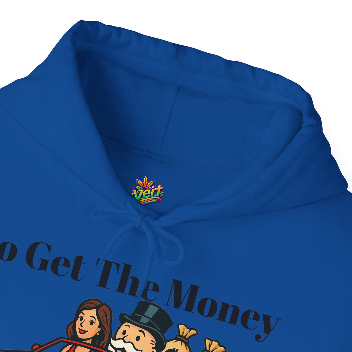 Vert Monoploy Man Vintage Style Unisex Graphic Hoodie