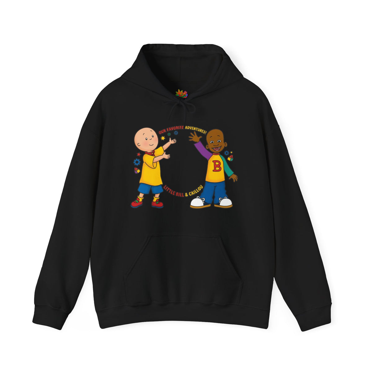 Vert Little Bill & Caillou Vintage Style Unisex Graphic Hoodie