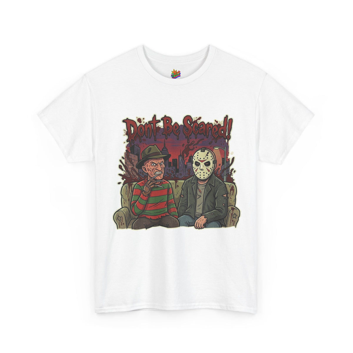 Vert Freddy & Jason Vintage Style Unisex Cotton Graphic T-Shirt