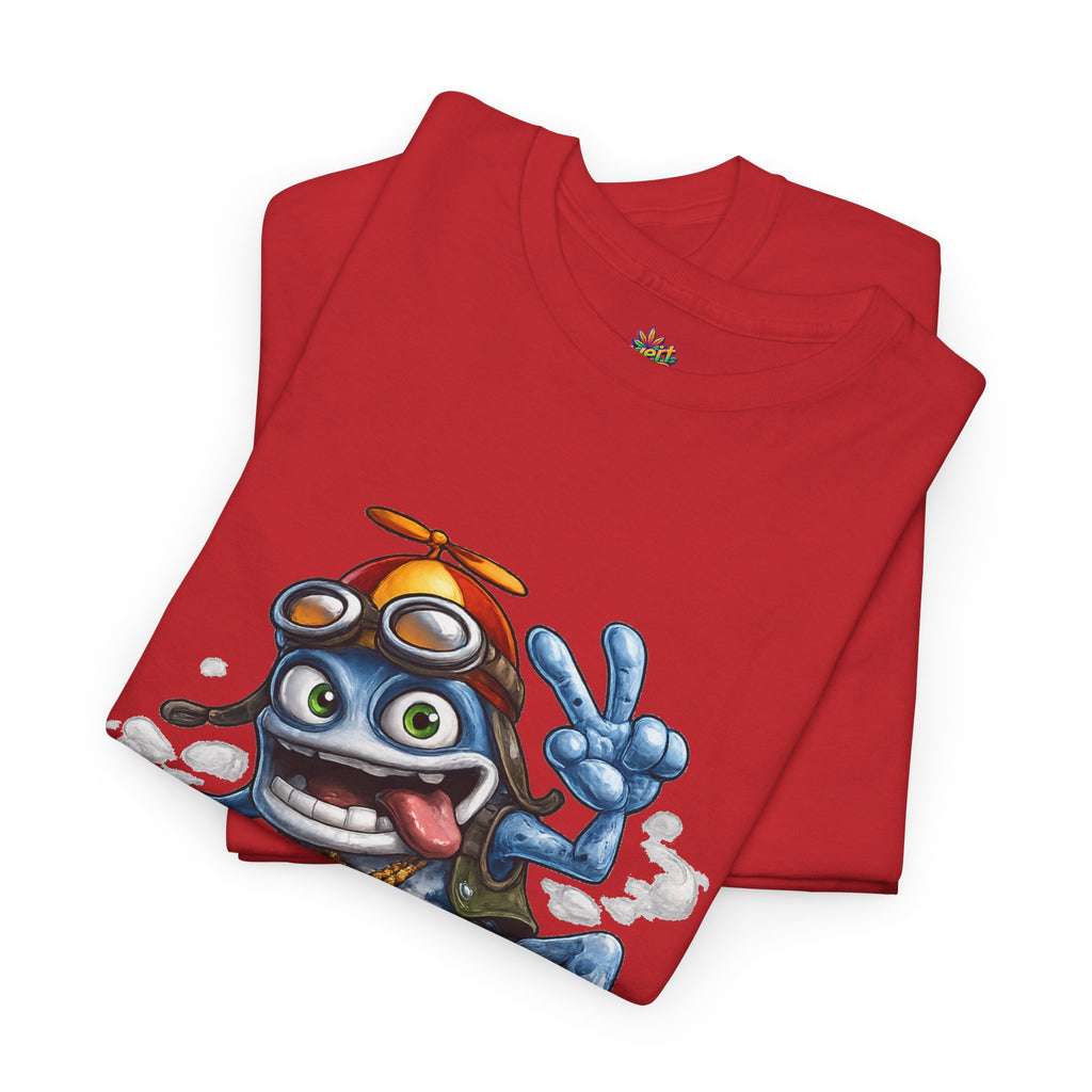 Vert Crazy Frog Vintage Style Unisex Cotton Graphic T-Shirt
