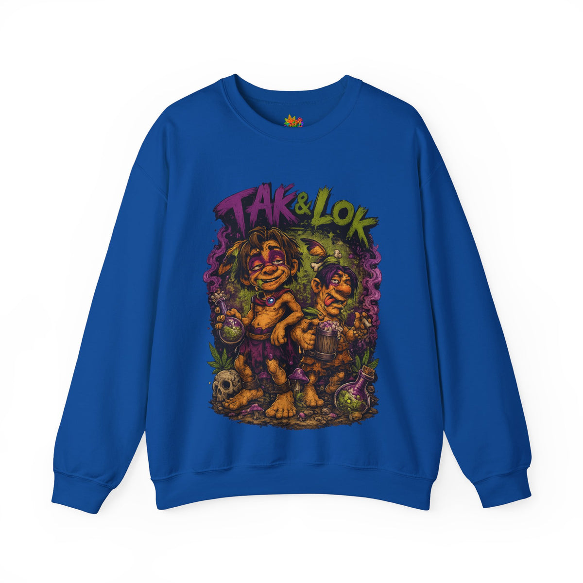 Vert Tak & Lok Vintage Style Unisex Graphic Crewneck Sweatshirt