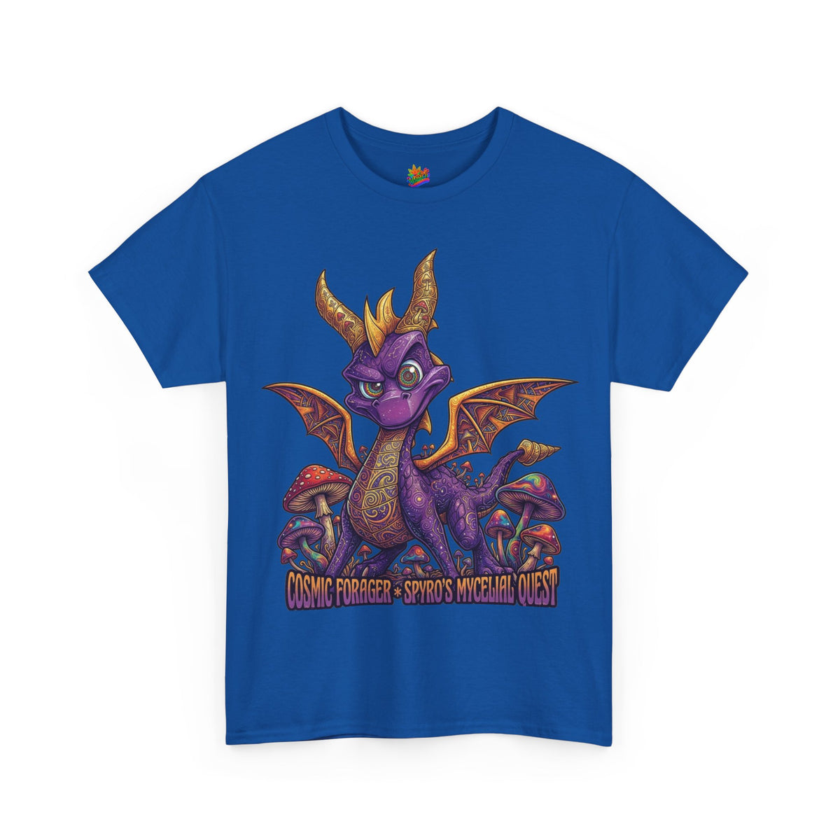 Vert Spyro Psychedelic Vintage Style Unisex Cotton Graphic T-Shirt