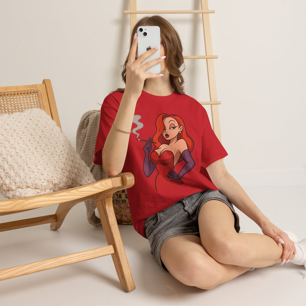 Vert Jessica Rabbit Vintage Style Unisex Cotton Graphic T-Shirt