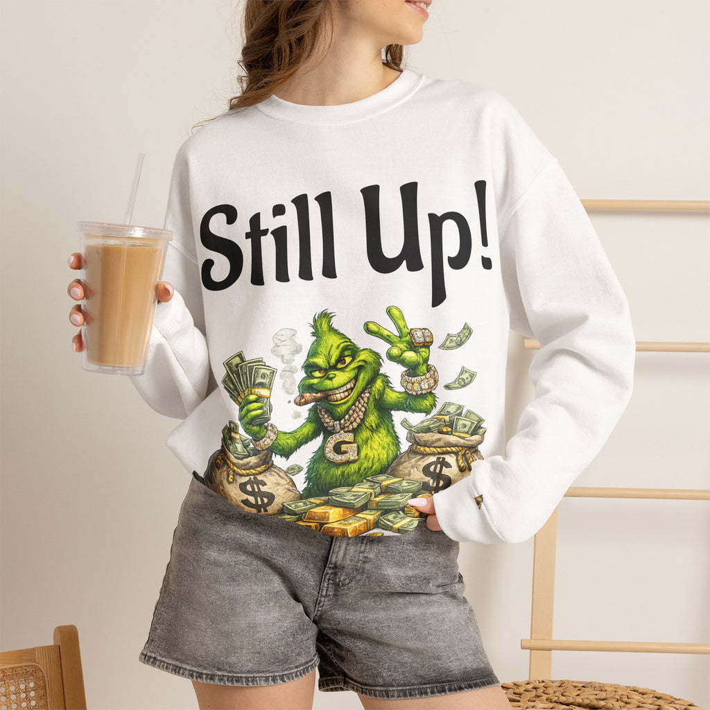Vert Grinch Smoker Vintage Style Unisex Graphic Crewneck Sweatshirt