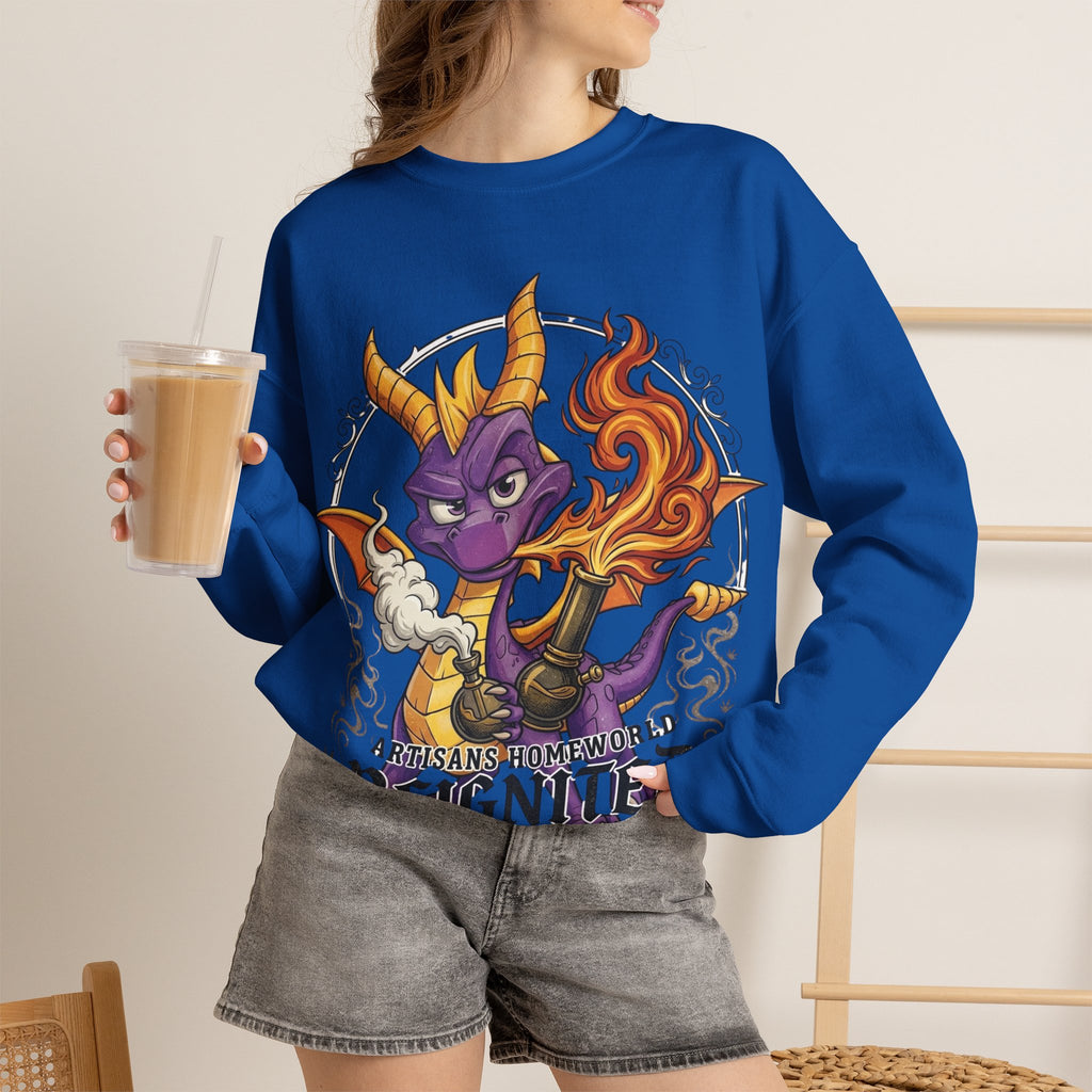 Vert Spyro Smoker Vintage Style Unisex Graphic Crewneck Sweatshirt