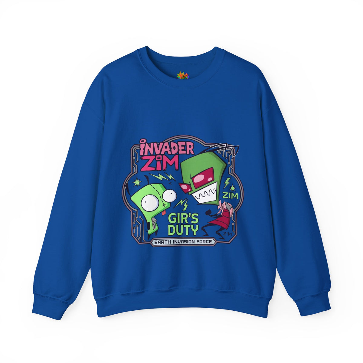 Vert Invader Zim Vintage Style Unisex Graphic Crewneck Sweatshirt