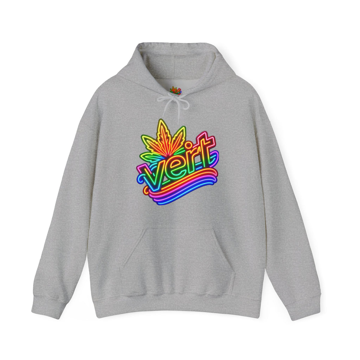 Vert Neon Logo Vintage Style Unisex Graphic Hoodie