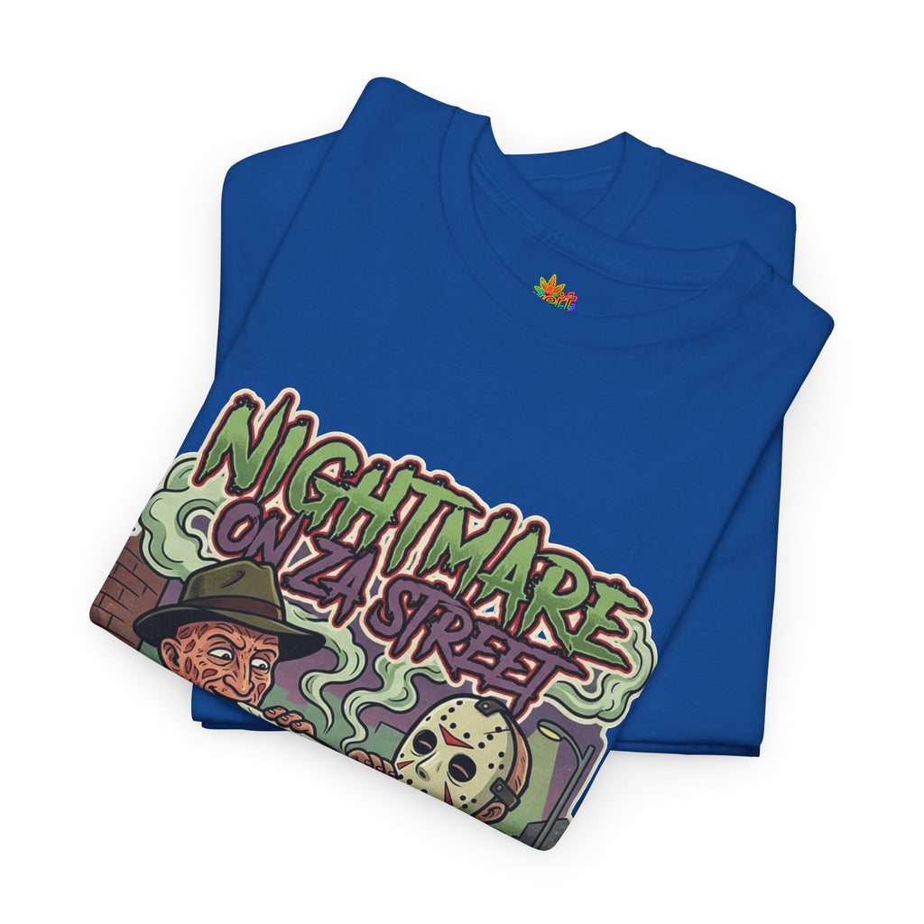 Vert Freddy & Jason Smoker Vintage Style Unisex Cotton Graphic T-Shirt