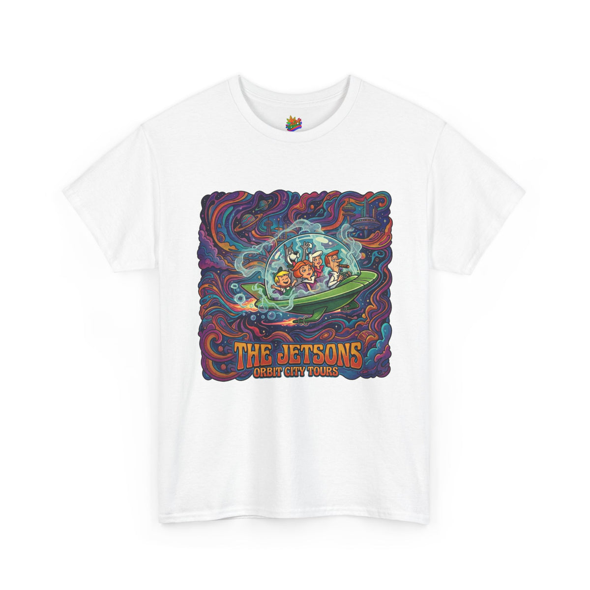 Vert Jetsons Smoker Vintage Style Unisex Cotton Graphic T-Shirt