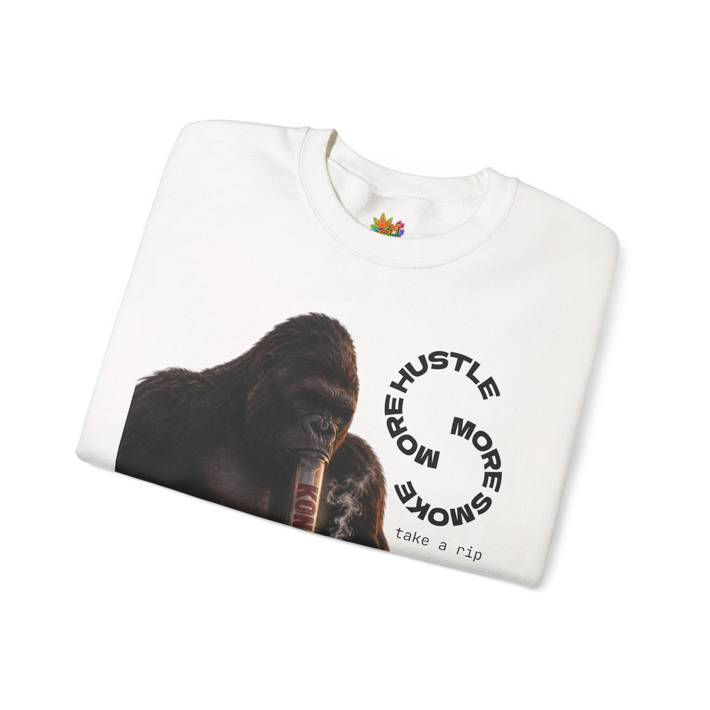Vert King Kong Smoker Vintage Style Unisex Graphic Crewneck Sweatshirt