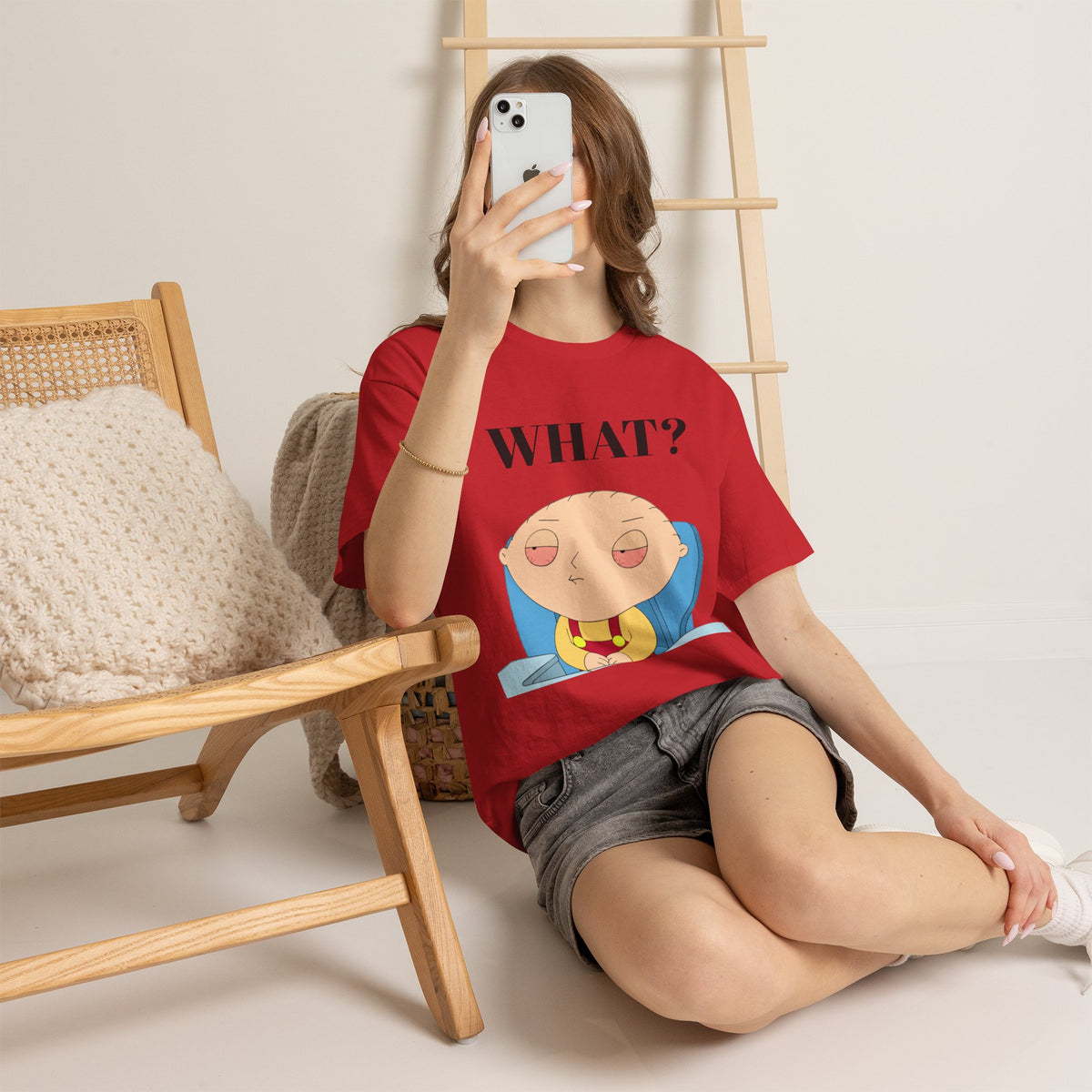 Vert Stewie Vintage Style Unisex Cotton Graphic T-Shirt