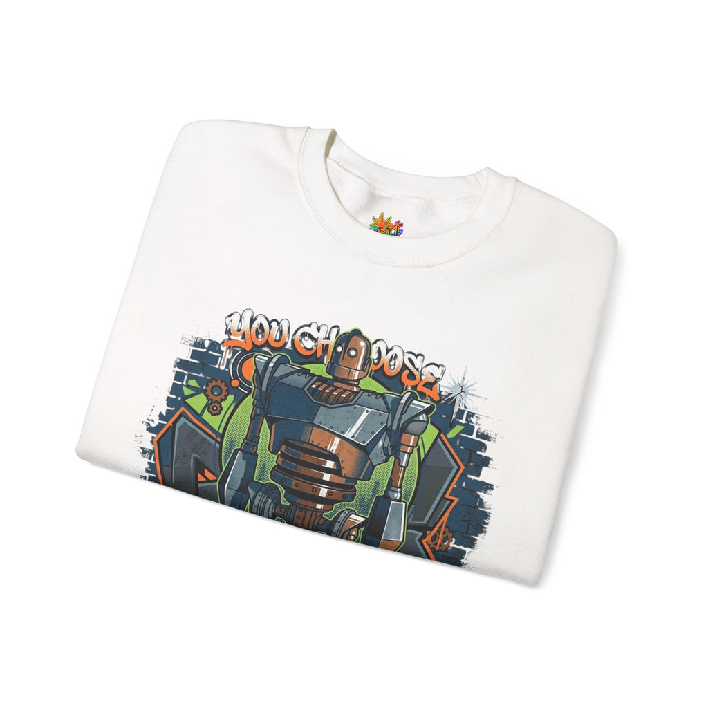 Vert Iron Giant Vintage Style Unisex Graphic Crewneck Sweatshirt