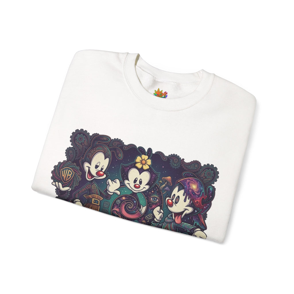 Vert Animaniacs Psychedelic Vintage Style Unisex Graphic Crewneck Sweatshirt