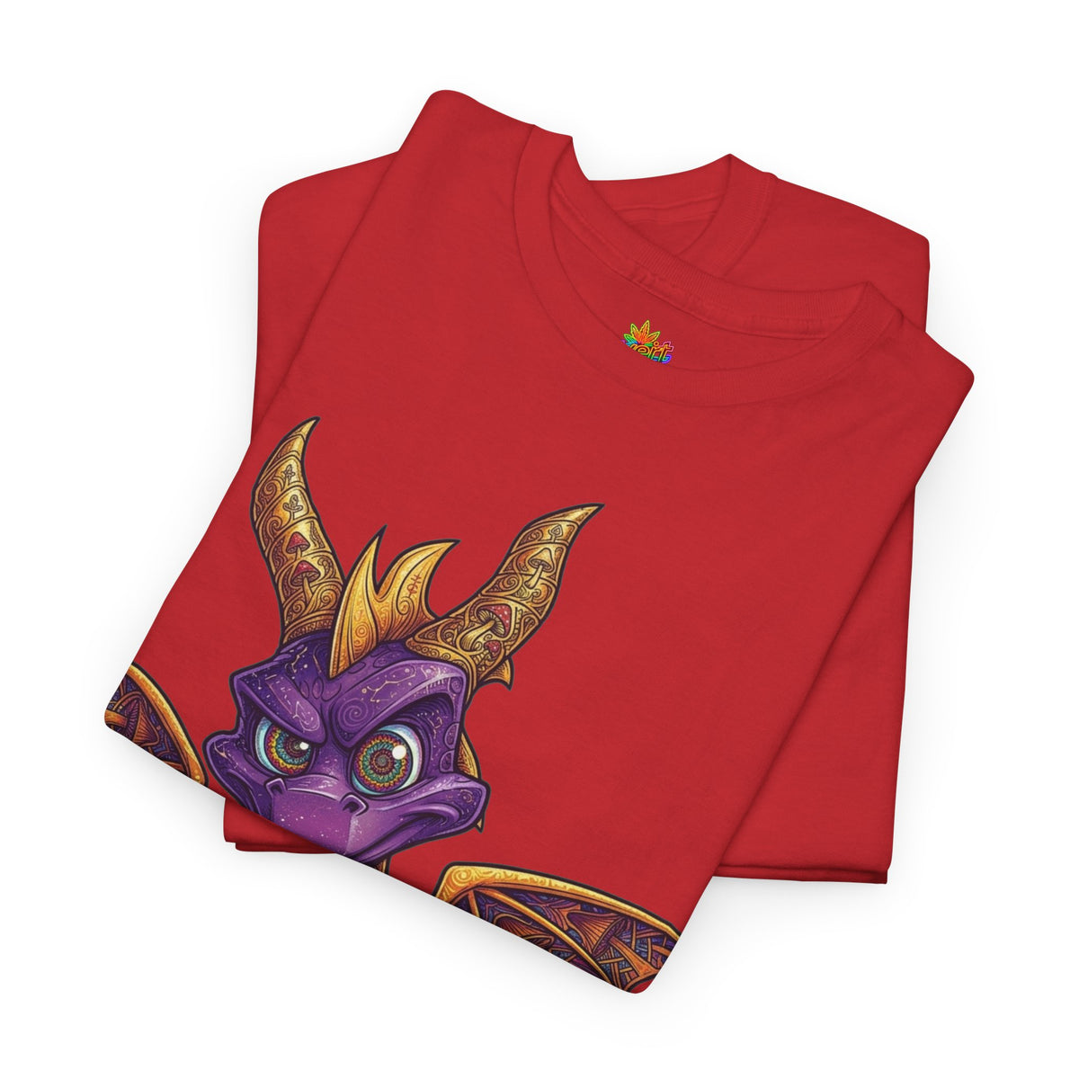 Vert Spyro Psychedelic Vintage Style Unisex Cotton Graphic T-Shirt