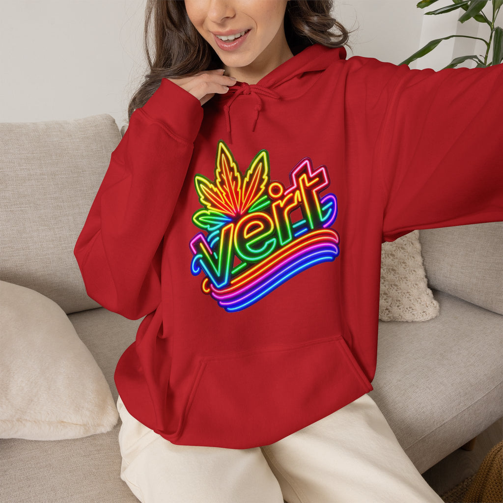 Vert Neon Logo Vintage Style Unisex Graphic Hoodie
