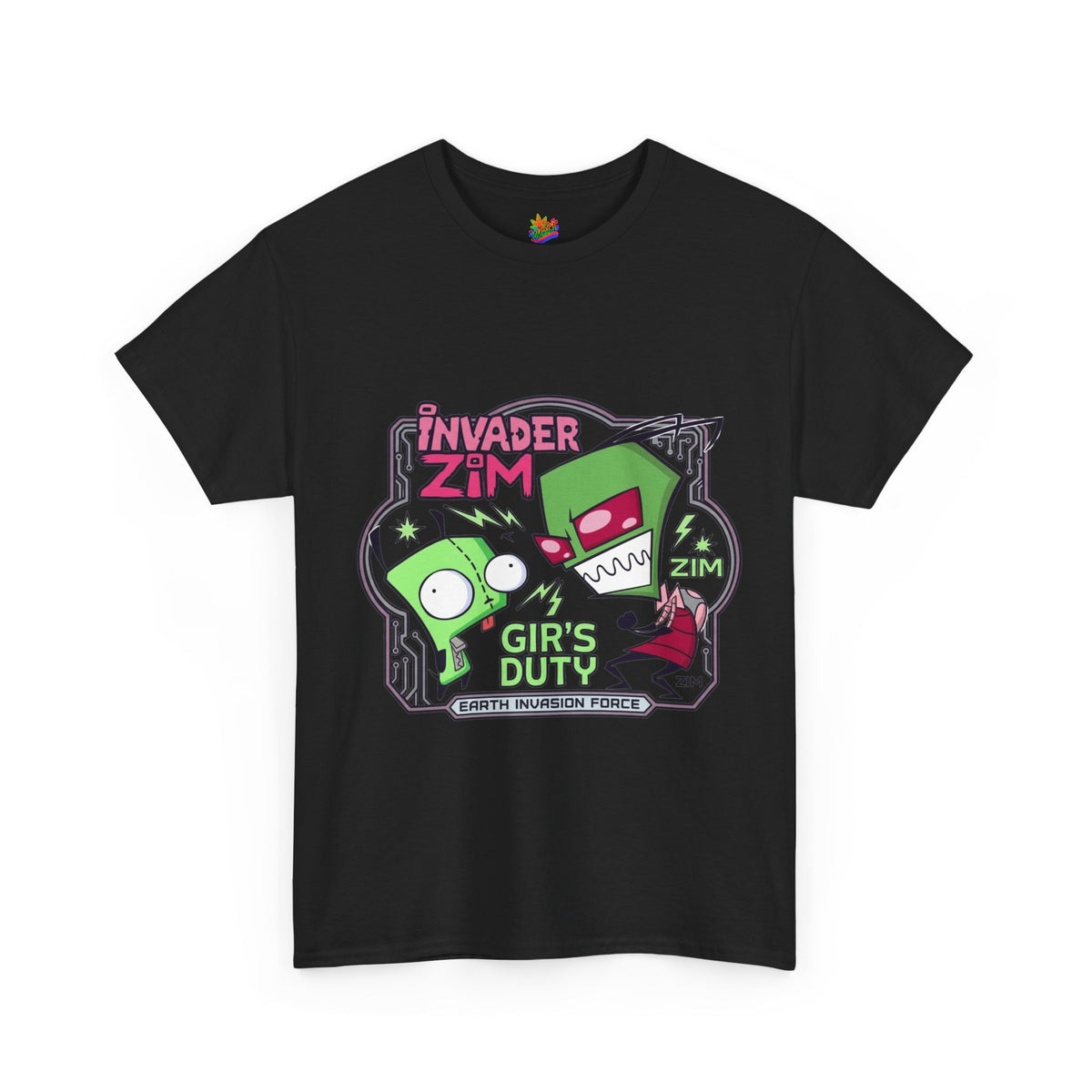 Vert Invader Zim Vintage Style Unisex Cotton Graphic T-Shirt