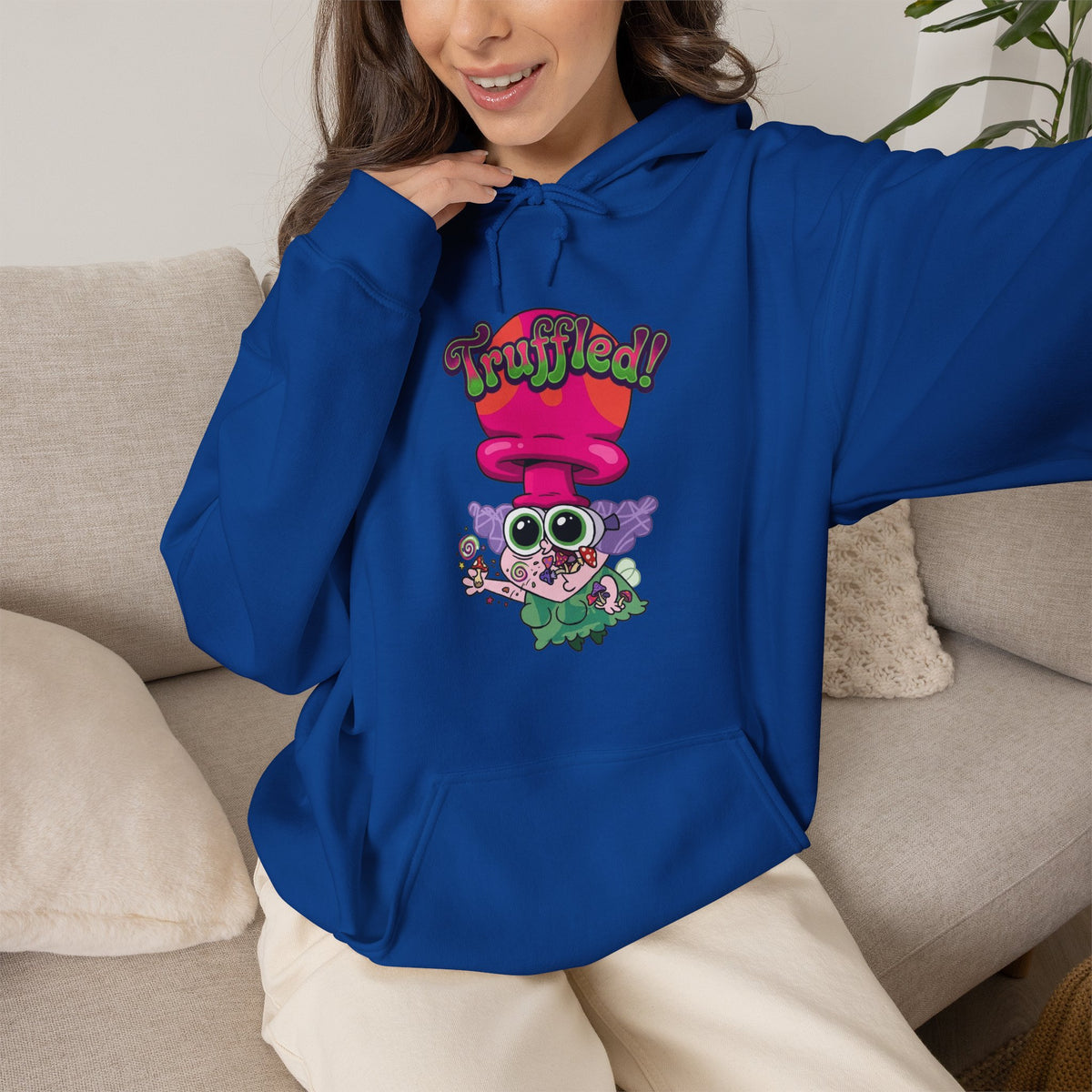 Vert Truffles Psychedelic Vintage Style Unisex Graphic Hoodie