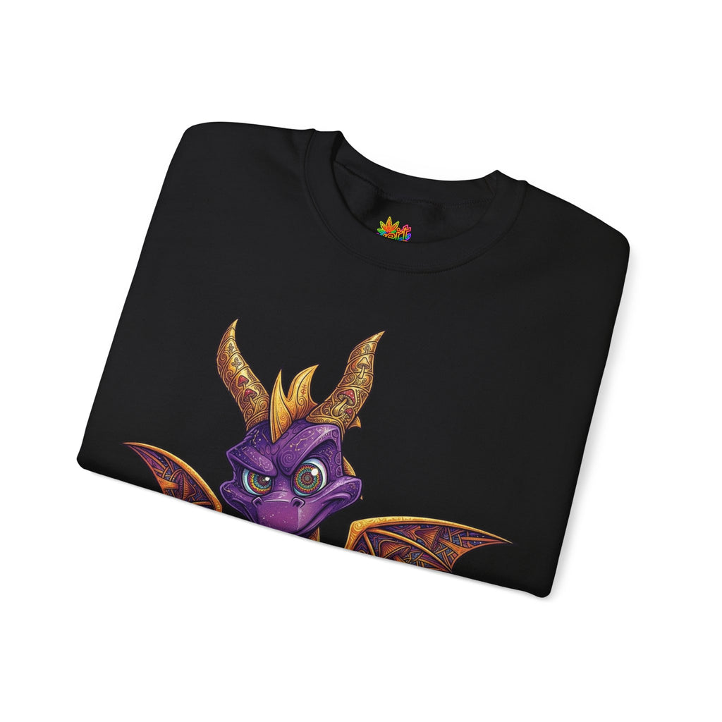 Vert Spyro Psychedelic Vintage Style Unisex Graphic Crewneck Sweatshirt