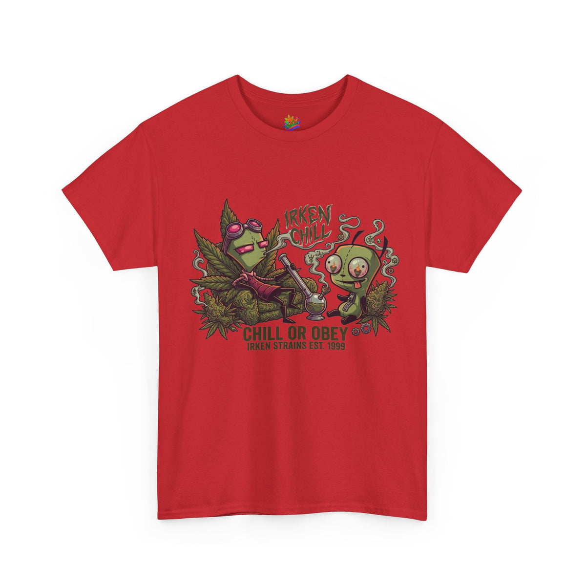 Vert Invader Zim Smoker Vintage Style Unisex Cotton Graphic T-Shirt