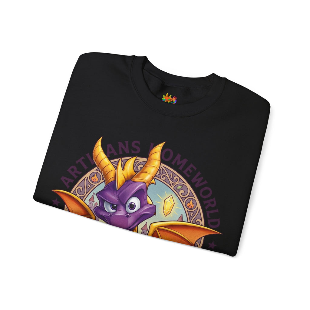 Vert Spyro Vintage Style Unisex Graphic Crewneck Sweatshirt